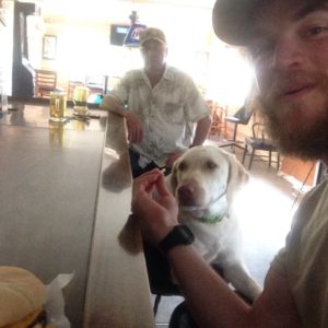 Maziarka doing his part to "help feed the locals."