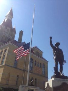 Flag half staff