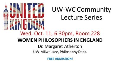 UW-WC Community Lecture Series on the United Kingdom is tonight, Oct. 11