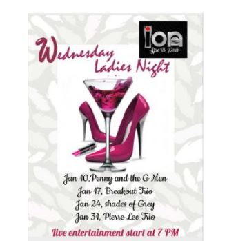 Wednesday night is Ladies Night and live music at Ion Sports Pub in West Bend