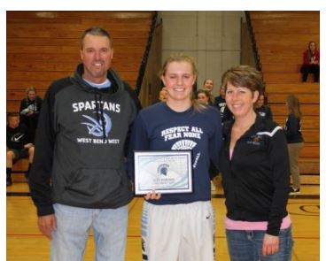 West Bend West senior Alex Rondorf honored for reaching 1,000 points | Photos courtesy Amy Lambert-Rondorf