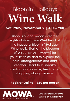 Bloomin wine walk at MOWA