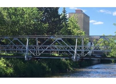 South pedestrian bridge in downtown West Bend to be removed today