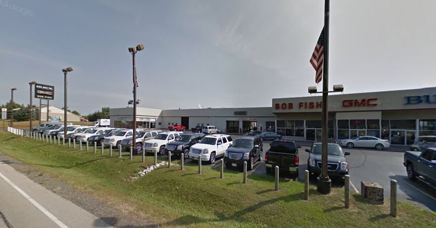 Bob Fish GMC Buick car dealership in West Bend.