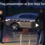 Flag folding ceremony for Bob Neja