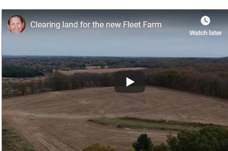 Clearing land for the new Fleet Farm in West Bend.