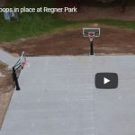 New basketball hoops in place at Regner Park