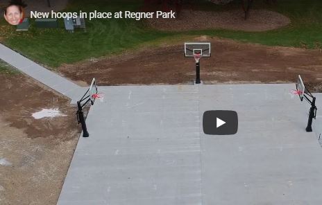 New basketball hoops in place at Regner Park