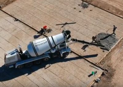 Cement crew pouring sportcourt at Regner Park in West Bend.