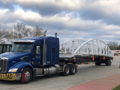 Second white bridge arriving in Downtown West Bend 