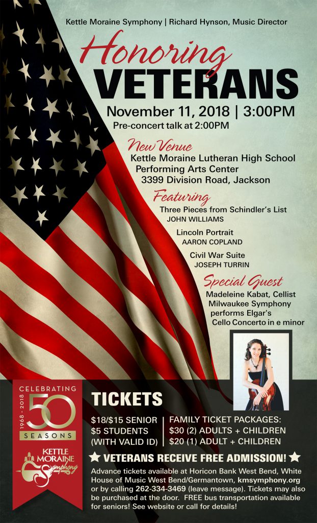Kettle Moraine Symphony Veterans concert on Nov. 11.