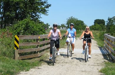 Bike riding on the Eisenbahn State Trail