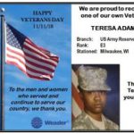 Teresa Adams served in the Army Reserves