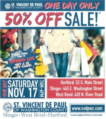 St. Vincent De Paul 50% off sale