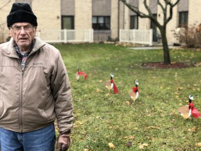 2018 Dad anc wooden Christmas geese