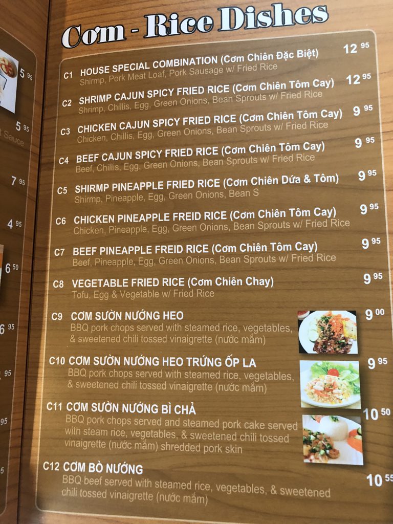 Pearl of Canton menu