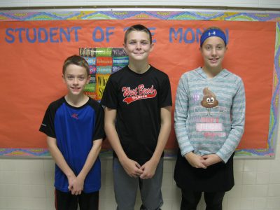 Students of the Month of September for Holy Angels