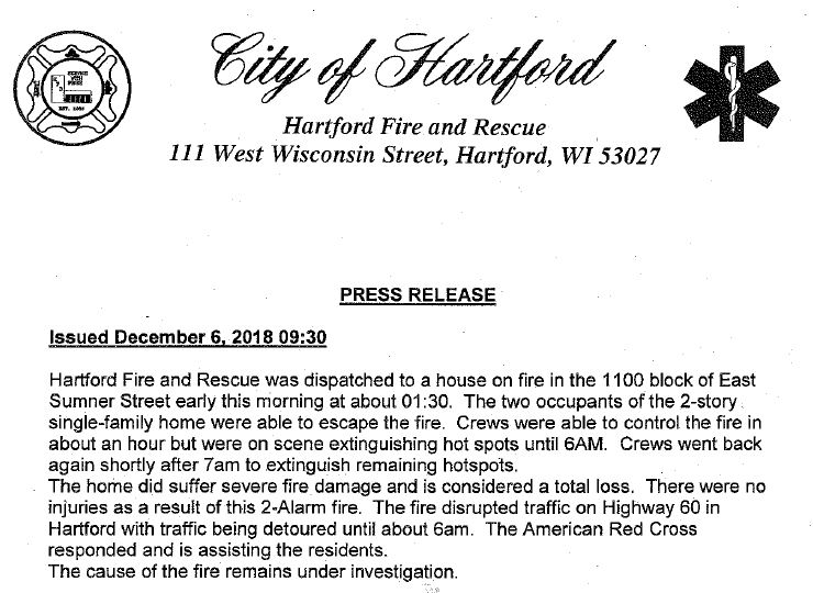 Hartford fire