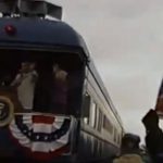 Bush Sr. in ALlenton by train