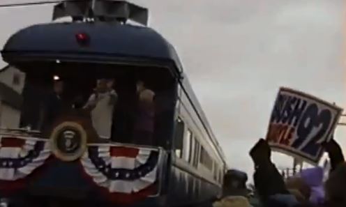 Bush Sr. in ALlenton by train