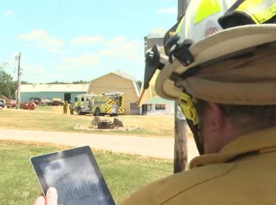 Fire Department farm emergency training