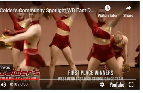 West Bend East dance in Colder's ad