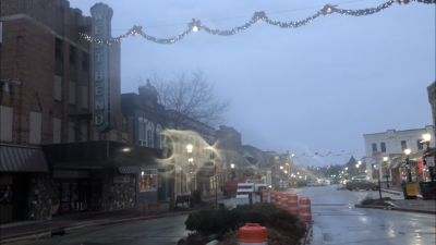 West Bend Theatre sign removal