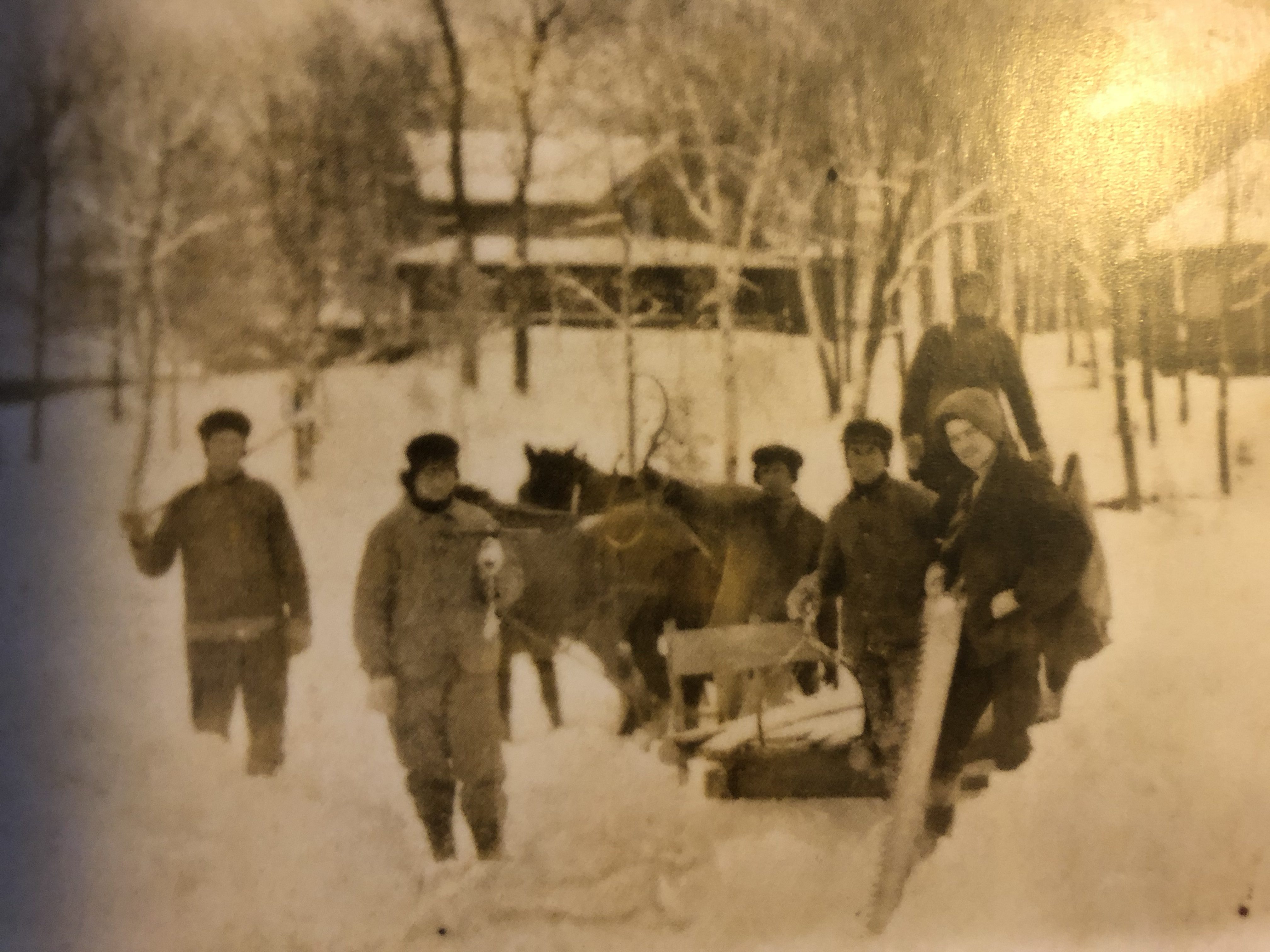 Ice harvesting on Big Cedar Lak