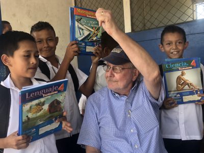 Backpacks and books in El Salvador