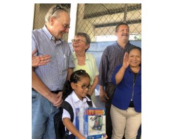 Books and backpacks in El Salvador