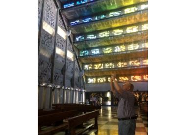 David Slinde at Church in El Salvador