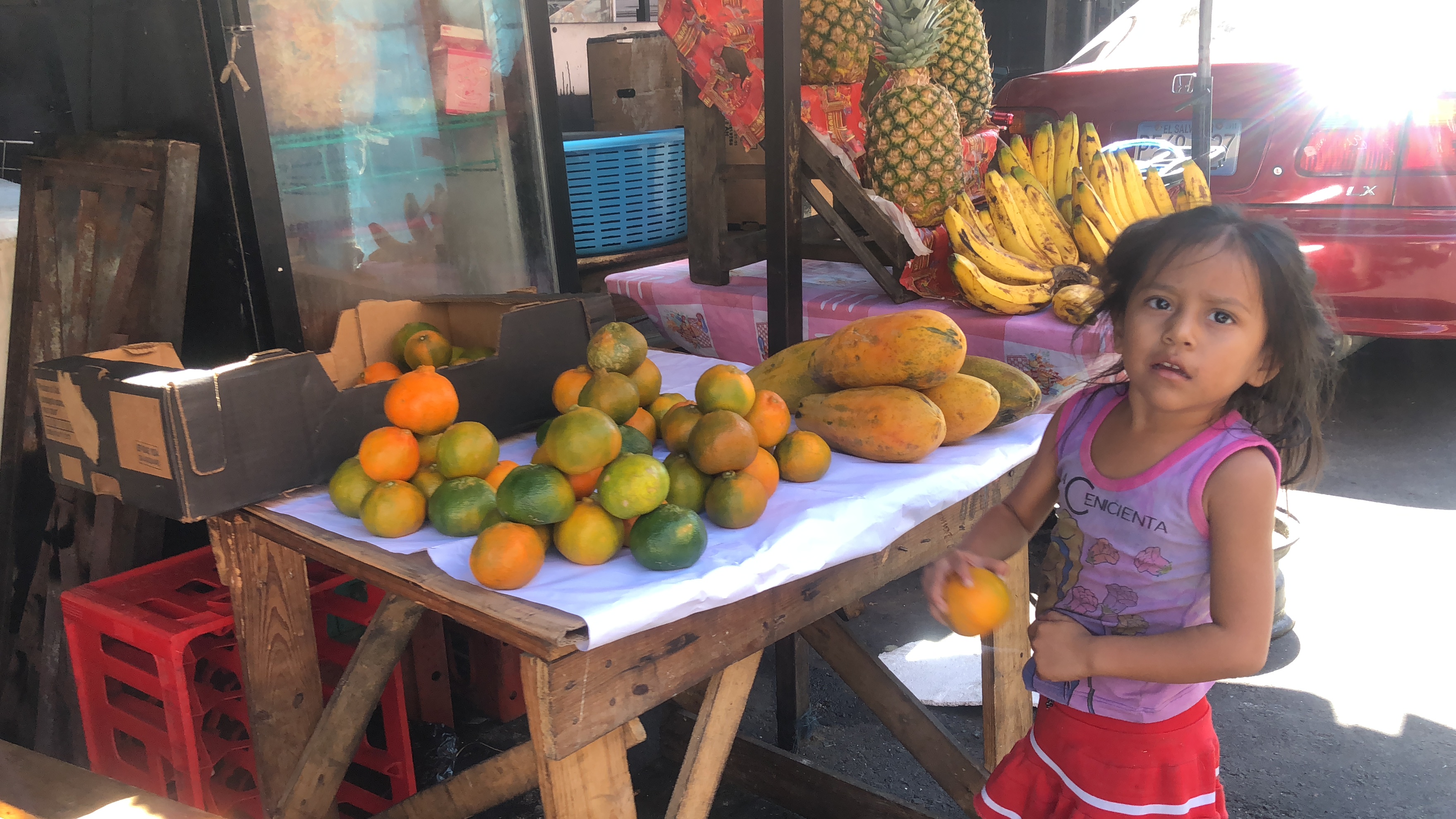 Street market in El Salvador