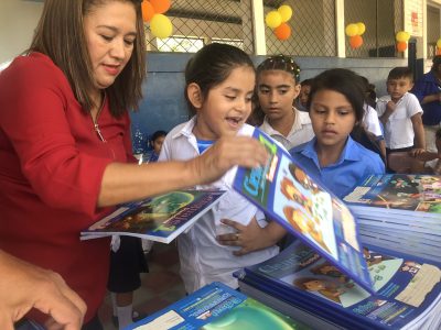 Backpacks and books in El Salvador