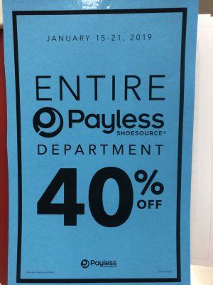 Payless Shoes 40% off