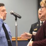 West Bend firefighter swearing in