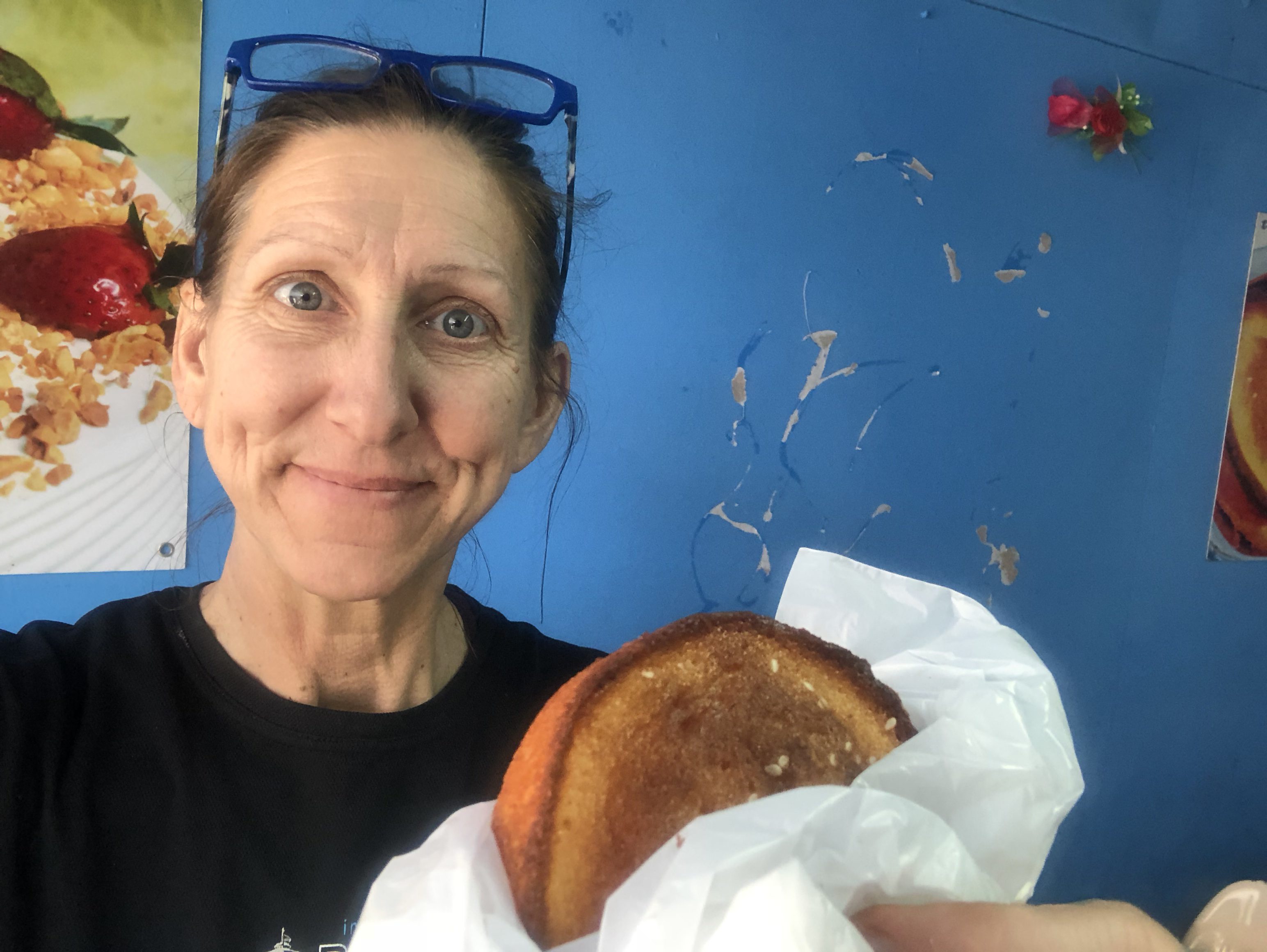 Buying a treat at the street market