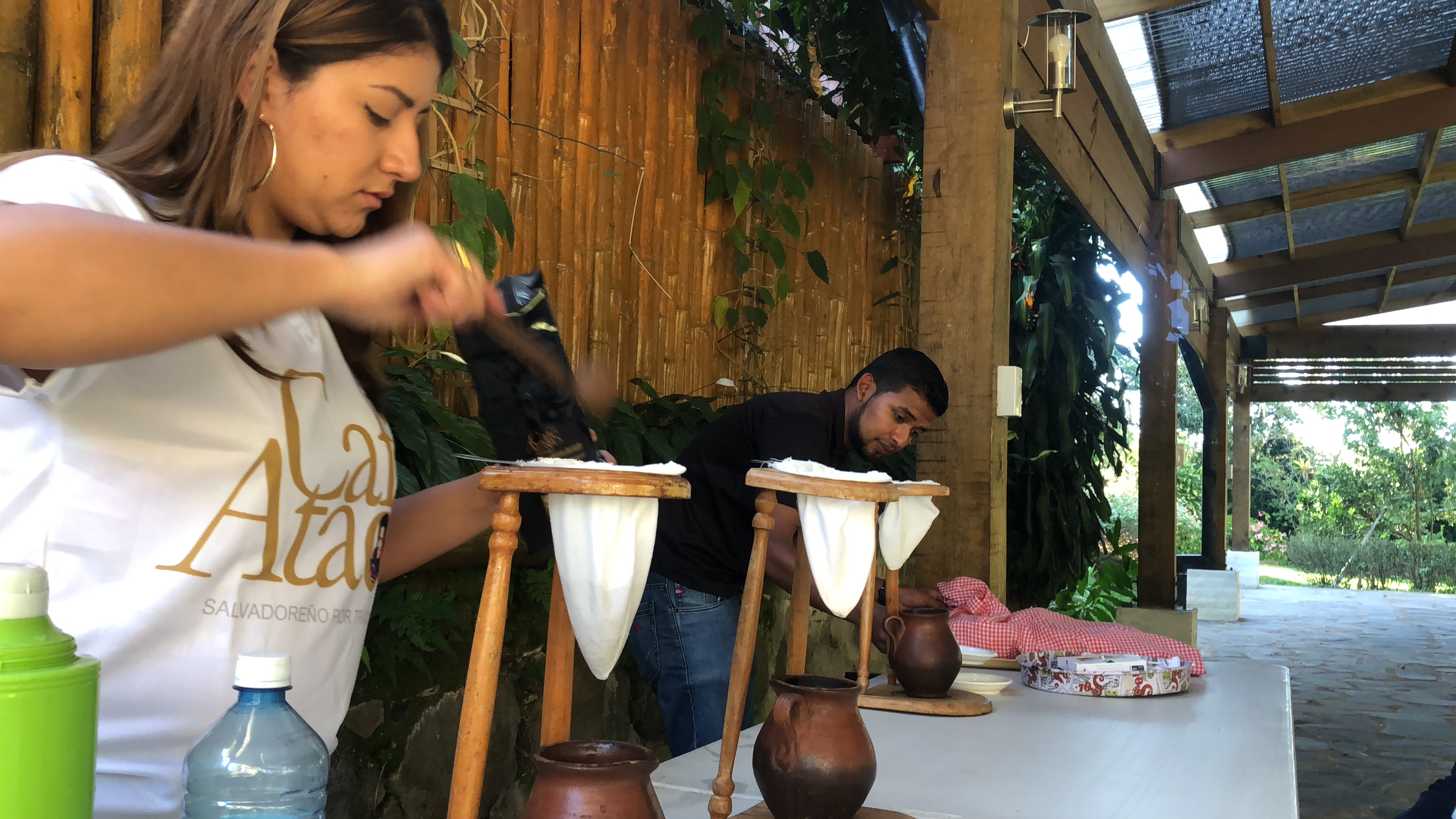 loading up the coffee sock