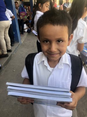 Successful book distribution in El Salvador