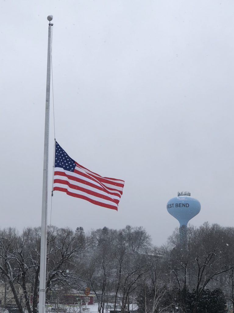 Flag half staff