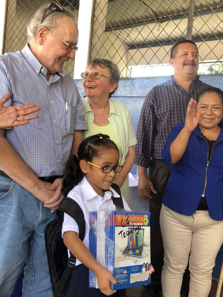 Backpacks and books in El Salvador