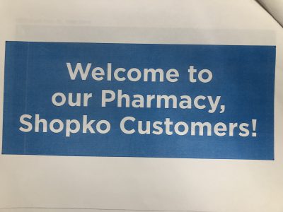 New pharmacy signs