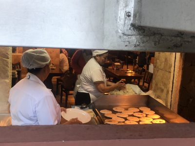 Making papusa in El Salvador