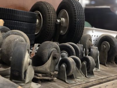 Tables full of tools at Habitat Restore in Germantown