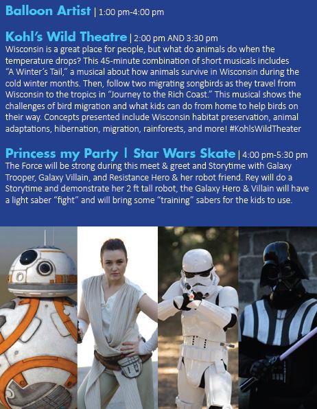 Star Wars characters at Winter Carnival at Washington County Fair Park 