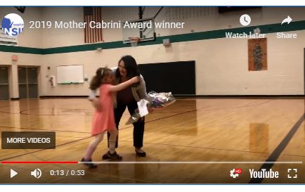 VIDEO | The 2019 Mother Cabrini award winner is……. Mother Cabrini Award winner