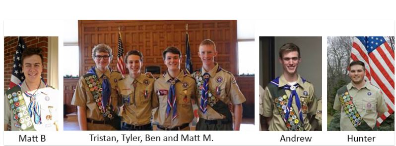 Eagle Scouts from St. Frances Cabrini