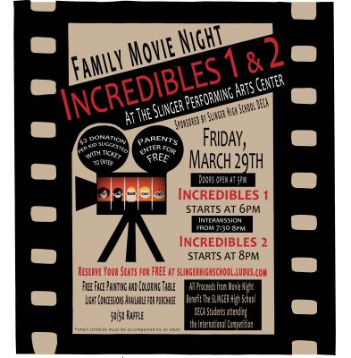 Incredibles Movie Night flyer