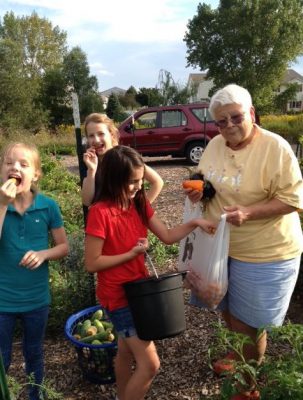 Mary Steiner gardening