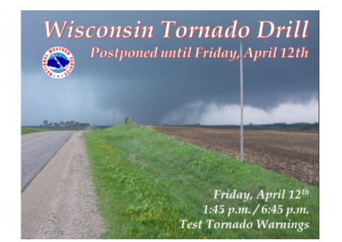 Tornado drill postponed
