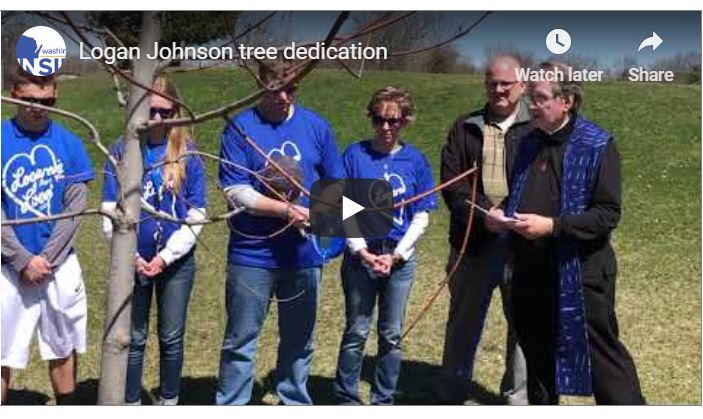 Tree dedication to Logan Johnson